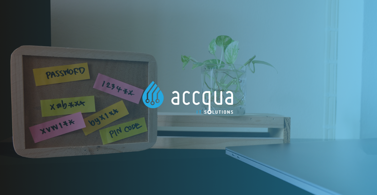 Accqua sticky note password management